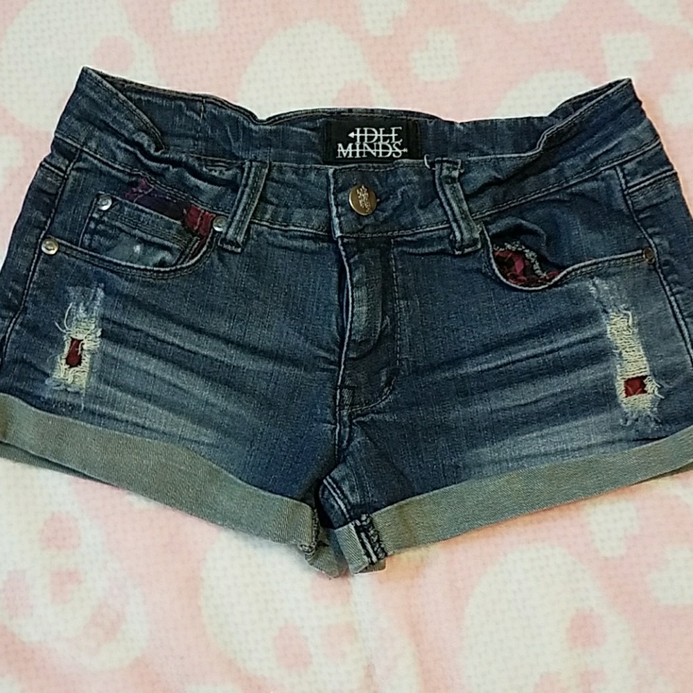 Idle Minds dark denim shorts